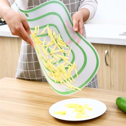 2PCS Plastic Cutting Board 30*40CM Non-slip Frosted Chopping Blocks Vegetable Meat Kitchen Antibacteria Transparent Board Tools