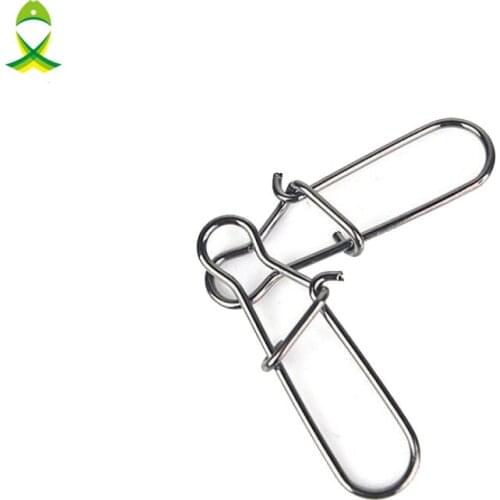 JSM 100pcs/lot NiceFastlock Snap Fishing Barrel Swivel safety snap fishing connector carp fishing tackle size 0#-8