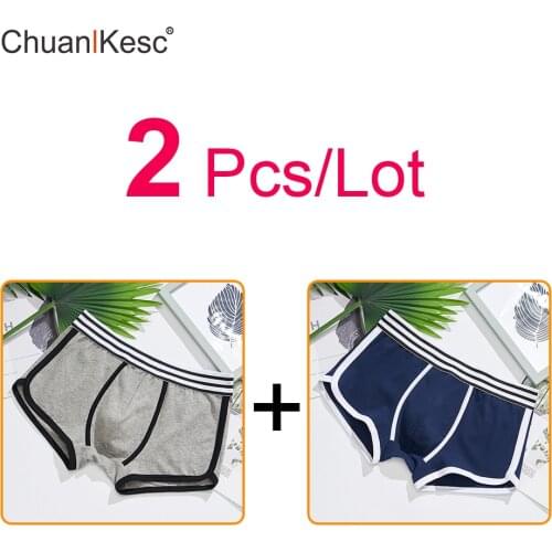Pure Cotton Mens Underwear Korean Youth Sexy Low Waist Boxer Pants Simple And Comfortable Wide Belt Large Size Fashion Pack of