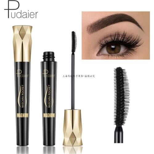 Pudaier Diamond Eye Lash Mascara 4d Fiber Waterproof Rimel Mascara Eyelash Makeup Cosmetic Curling Lengthening Lashes Black Ink