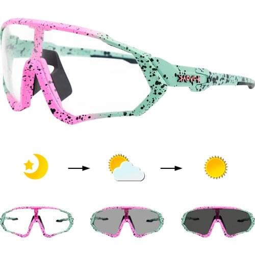 2021 Cycling Glasses Photochromic MTB Road Bike Glasses Outdoor Sports Fishing Running Color Changing Sunglasses for Men Women