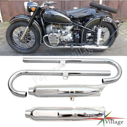 24HP 32HP Fishtail Exhaust Pipe Full System Complete Muffler Silencer For BMW M72 R75 R51 R61 R66 R71 R50 M50 M1M M1S BW40