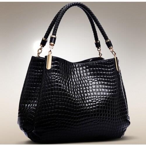 Womens bag 2021 new European and American alligator leather womens bag portable one shoulder womens bag handbags