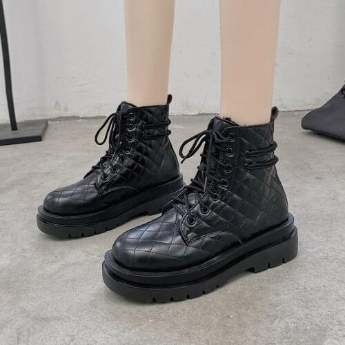 New style black Riding boots Genuine leather Female boots British Womens boots cowhide Womens shoes Size 34-40