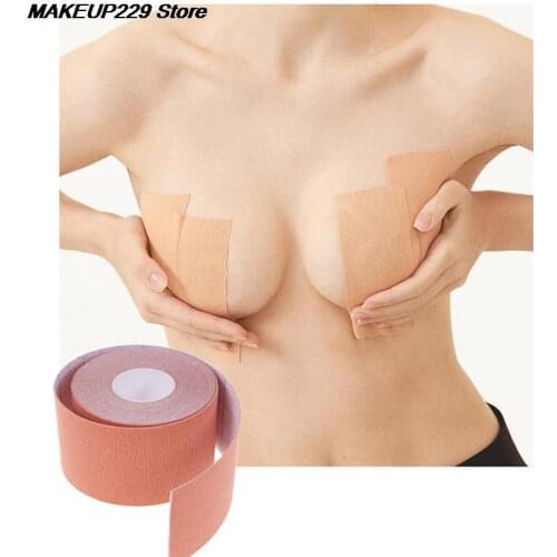 1 Roll Push-up Boob Tape Breast Lift Adhensive Tape Lift Up Invisible Bra Tape Roll/5M for Women Lady 5M