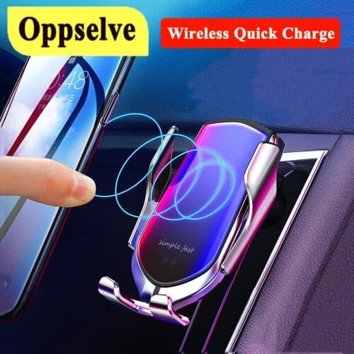 10W Wireless Car Charger Automatic Clamping Fast Charging Phone Holder Car Mount for iPhone 13 12 11 Huawei Samsung Xiaomi 11 10