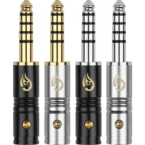 4.4mm Balanced adapter 5 Pole Rhodium/Gold Plated Copper Headphone Plug For Sony NW-WM1Z NW-WM1A AMP Player Hifi Audio Connector