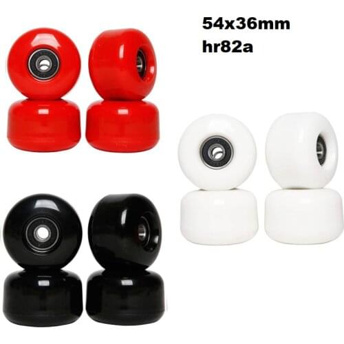 4Pcs Skateboard Long Board Wheel 54mm*36mm 82A Wheel Stunt Skate Boards Downspeed PU Wheel Mute Bearing Spacers Set Parts Supply