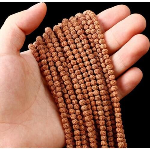 5/7/9mm New Natural Rudraksha Japan Mala 108 Bead Hindu Prayer Meditation Buddhist for Meditation Practice Bracelet Jewelry Gift