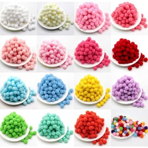 100Pcs 10/15/20/25mm Mini Fluffy Soft Pom Poms Pompoms Ball Handmade Kids Toys Wedding Christmas Decor DIY Sewing Craft Supplies