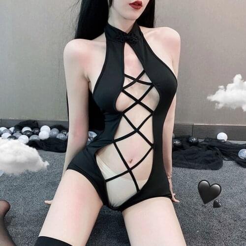 Anime Girls Cosplay Suit Sexy Hollow Out Bodysuits Open Bust Bundled pajamas Lolita Lingerie Woman Backless Intimates jumpsuits