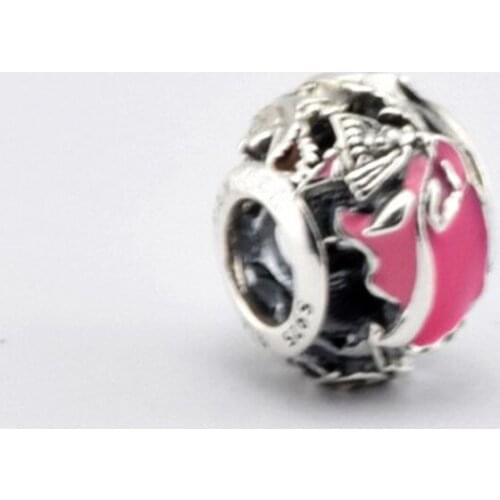 Aurora Fairy Godmothers Mix Color Enamel Beads for Charms Bracelets Women Silver 925 Jewelry DIY Charm Beads for Jewelry Making