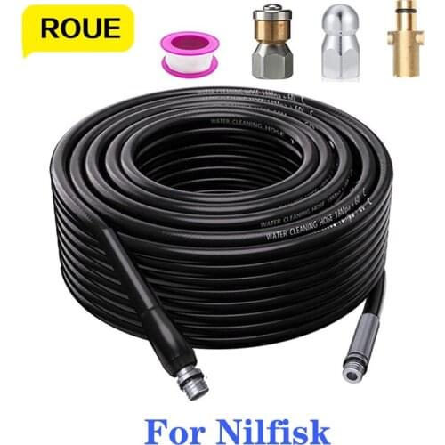 6 ~ 20 Meters High Pressure Car Washers Sewer Drain Water Cleaning Hose Rotating Nozzle 2320PSI for Nilfisk / STIHL / HUSQVARNA