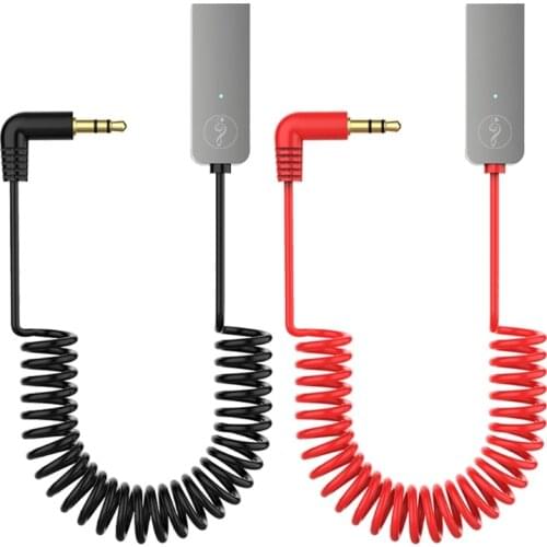 Car Bluetooth-compatible Receiver Adapter with Microphon 3.5mm Jack Audio Stereo Bulit in Mic Hands-free Calling