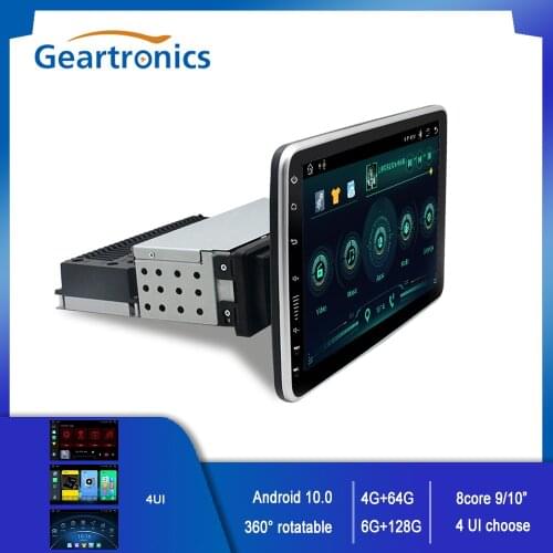 Android 10 4G 8-Core Car Multimedia Player 1Din 9/10" Touch Screen 4G+64G/ 8G+128G Universal With Wired Carplay GPS Navigation