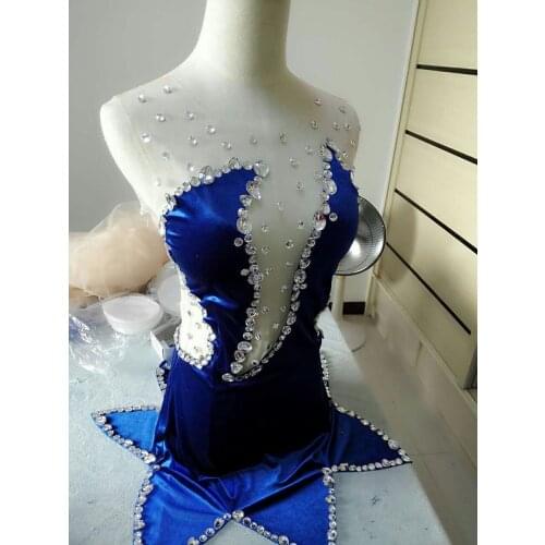 Sequin Rhinestones One-Piece Sexy Perspective Dress Female Singer Dancer DJ Dance Stage Costume Show Party Dresses Nightclub