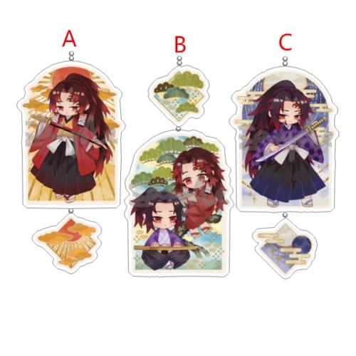 Cosmile Demon Slayer Kimetsu No Yaiba Tsugikuni Yoriichi Kokushibou Acrylic Hot Keychain Limited cosplay Gift