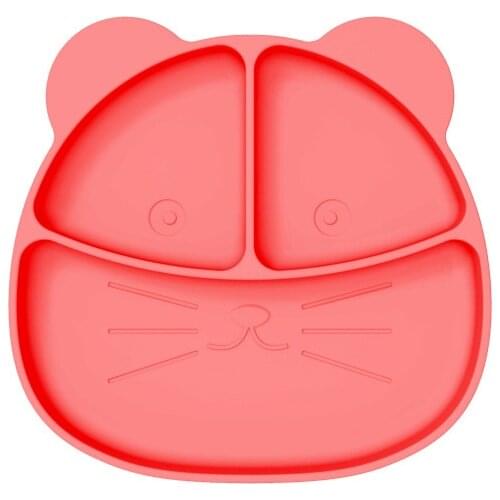 Baby Bowl Plates Safe Silicone Dining Plate Solid Cute Cartoon Children Dishes Training Tableware Kids Feeding Bowls