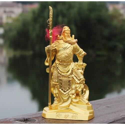 HOME SHOP Efficacious Talisman Protection Money Drawing Martial God of wealth guan gong Guandi FENG SHUI gold copper statue
