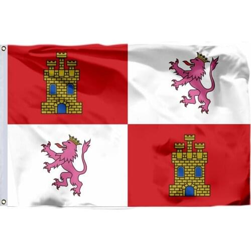 Castilla Y Leon Flag 90x150cm 3x5ft 120g 100D Polyester Double Stitched High Quality Free Shipping Spain Autonomous Regions