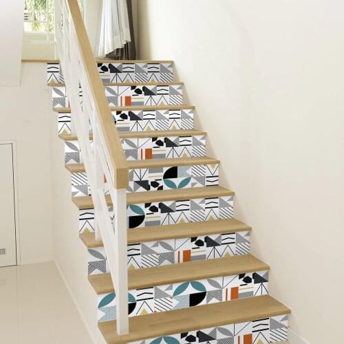 Funlife® Stair Stickers Bathroom Easy to Clean Wall PVC Oil Proof Peel & Stick Kitchen Stairway DIY Removable Waterproof Decor