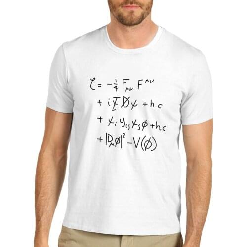 Mens Standard Model Math Equation Funny T-Shirt Top Summer Fashion Streetwear T shirt Cotton Short sleeve Tee shirt homme