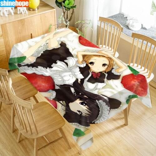 K-On! Table Cloth Oxford Print Waterproof Oilproof Home Rectangular Party Table Cover 100X140cm/140X250cm