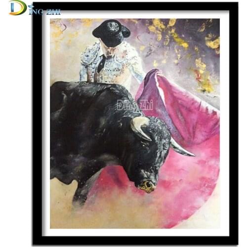 Spanish Bullfighter 5D DIY Mosaic Bullfighting Project Diamond Paint Custom,Diamond Painting Square Round Diamond Embroidery