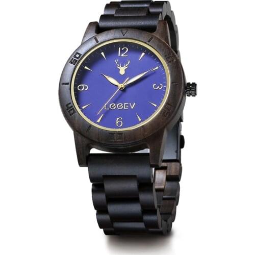 LeeEv Wooden Men‘s Watches Casual Quartz Watch Natural Wood Wristwatches for Men Festival Gifts
