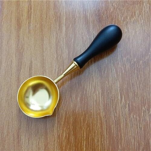 1 Pcs 10*3cm/9.5*1.9cm Stamp Spoon Vintage Wax Sealing Spoon Melting Sealing Wax Stick Granule for Invitation Card Christmas
