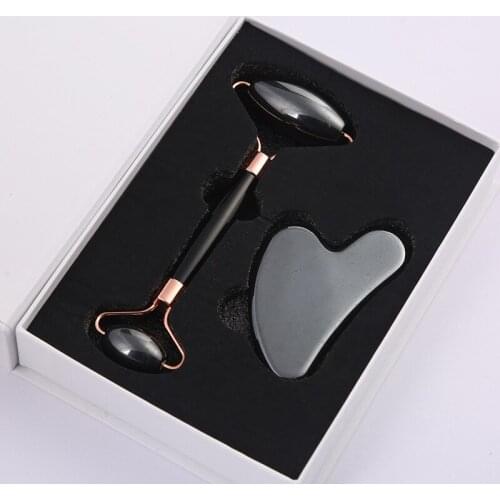Facial Massage Magnetic Black Gallstone Roller Beauty Face Scraping Board Lifting Wrinkle Repair Skin and Health Care
