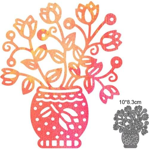 Metal Cutting Dies Stencils dies Cut Mold Potted Flowers Scrapbooking dies embossing die cut decoation Paper Craft knife mould