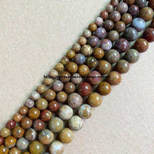 Natural South Korea Colorful Jades Round Loose Beads 4 6 8 10 12MM Pick Size For Jewelry Making