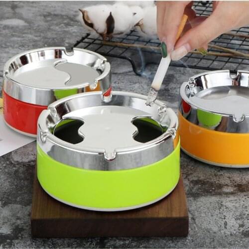 New Detachable Rotatable Lid 360 Degree Free Rotation Stainless Steel Corrosion Resistance Cigarette Ashtrays