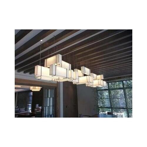 New Japanese studio teahouse restaurant bar shop decoration fabric combination hotel lobby creative chandelier led