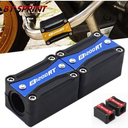 NEW Motorcycle Engine Guard Bumper Protection Block Crash Decorative Bar For BMW R 1200RT R1200 RT All years WITH R1200RT LOGO
