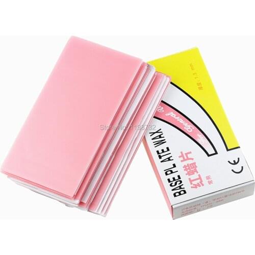 Brand New 20Pcs Dental Lab Product Base Plate Red Dental Wax Dentist Auxiliary Material Free Shipping