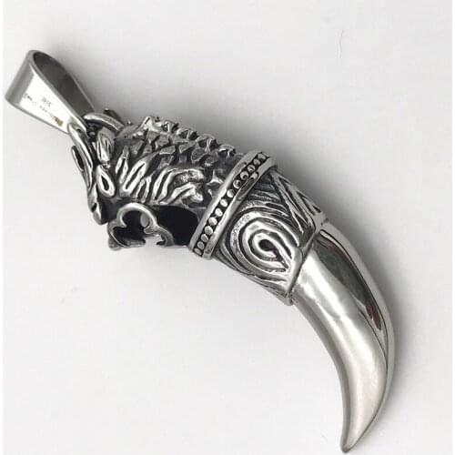 New style men 316 stainless steel pendant Send leather rope necklace 002