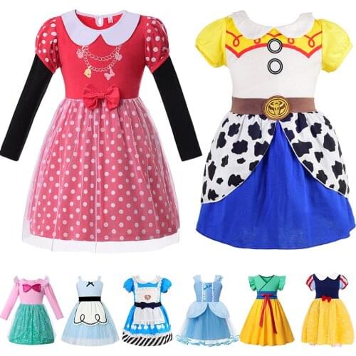 Girls Dress for Girl Party Cartoon Costumes Arier Children Snow White Princess Fancy Dress