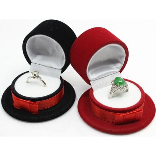 Cap Shape Gift Box Lovers Ring Box Display Jewelry Box Organizer Box