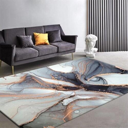 Gray Marble Home Living Room Carpet Soft Nordic Modern Coffee Table Carpet Bedroom Carpet Decoration Dining Table Carpet