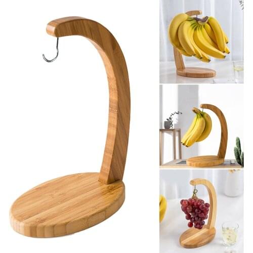 Fruit Rack Banana Rack Bamboo Kitchen Fruit Storage Rack Organizing Rack Living Room Rack Portable
