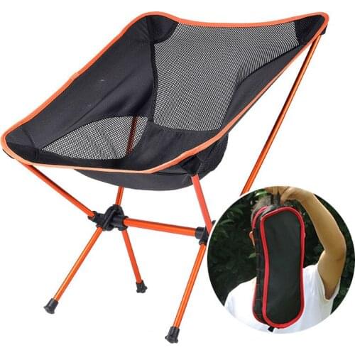 Cross-Border Outdoor Folding Moon Chair Stool Summer Fishing Sketching Self-Driving Travel Ultra-Light Back Chair
