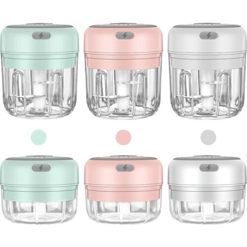 USB Wireless Electric 250/300ml Garlic Masher Sturdy Press Mincer Vegetable Chili Meat Grinder Food Chopper Mini Kitchen Tools