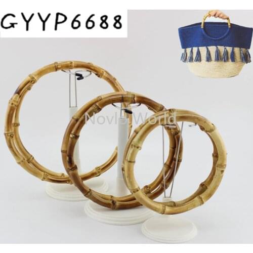 2-10-30pcs High quality Bamboo Purse Handle Frame Hanger Wholesale DIY Bamboo O Bag Handle Correas Para Bolsos Bamboo Bag Handle