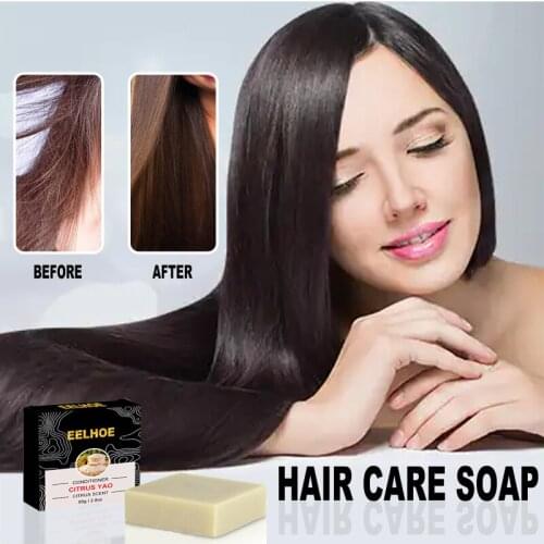 80g Rice Nature Conditioning Softening Shampoo Soap Repair Splitting Shampoo Nourishing Conditioning Soap Hair Care TSLM1