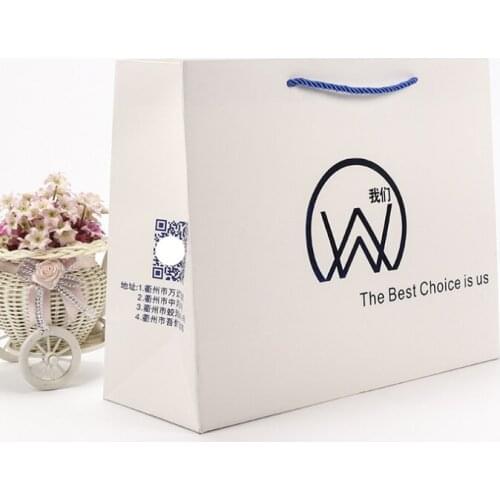 High quality gift clothing shopping paper bag with customized printed logo,Custom paper gift bags logo printing --XP2119