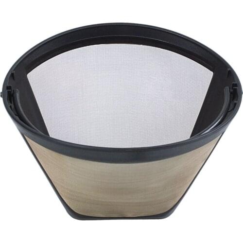 1PC Permanent Reusable #4 Cone Shape Coffee Filter Mesh Basket Stainless New Retail