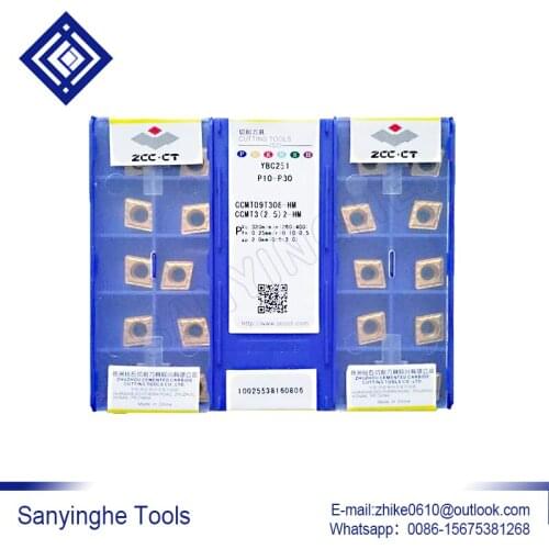 Free shipping high quality sanyinghe 10pcs/lots CCMT09T304-HF / CCMT09T308-HF YBC251 cnc carbide turning inserts