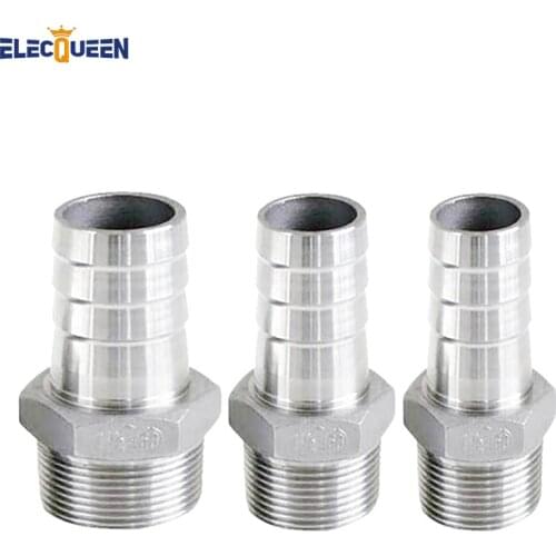3pcs/lot 1/2" BSP Male Thread Pipe Pipes Fitting x Barb Hose Tail Connector Stainless Steel SS304 Household Tools Hot Sale